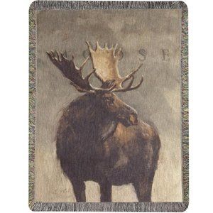 Moose Tapestry Throw 50" X 60"